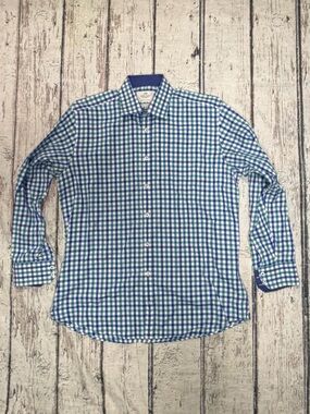 Hawes & Curtis Check Mens Button Down Long Sleeve Dress Shirt